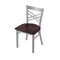 Holland Bar Stool Co 620 Catalina 18" Chair with Anodized Nickel Finish and Dark Cherry Oak Seat 62018ANDCOak - alternate 1